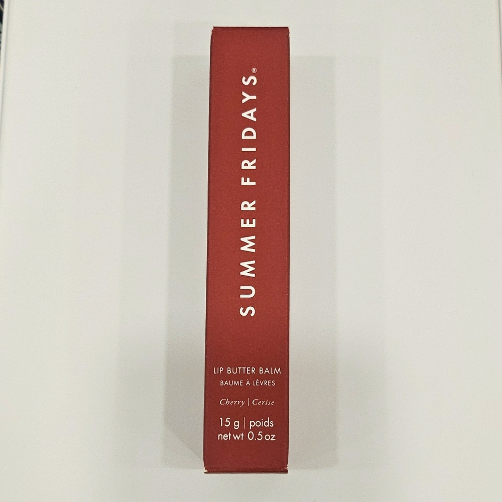 NIB Summer Fridays Lip Butter Balm Treatment | Sheer Cherry | Vegan Cruelty-Free